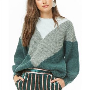 Forever 21 color block chevron sweater